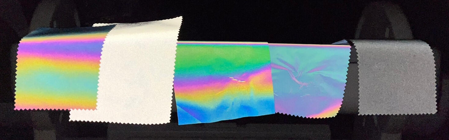 Reflective swatches with flash - Choose 1 and 2 from left