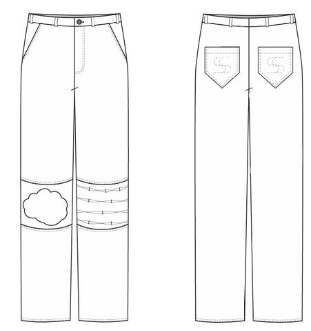 Pants Technical Flat